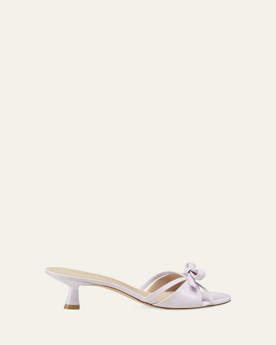 Felicity Patent Bow Mule Sandals